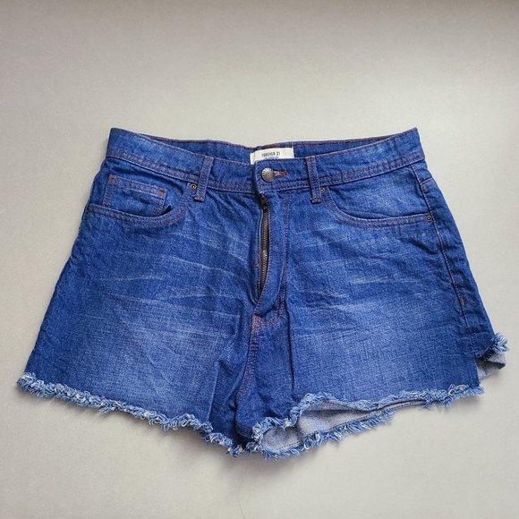 NWOT Forever 21 High Waisted Jean Shorts, Size 28 - Picture 1 of 7